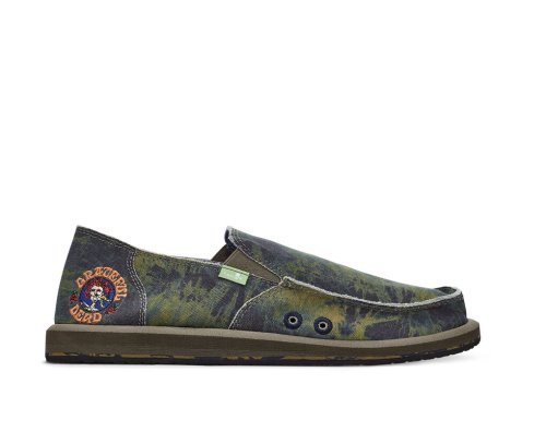 Sanuk Vagabond Grateful Dead - Sanuk Shoes Kids Green / Navy - Philippines SBXZNC561